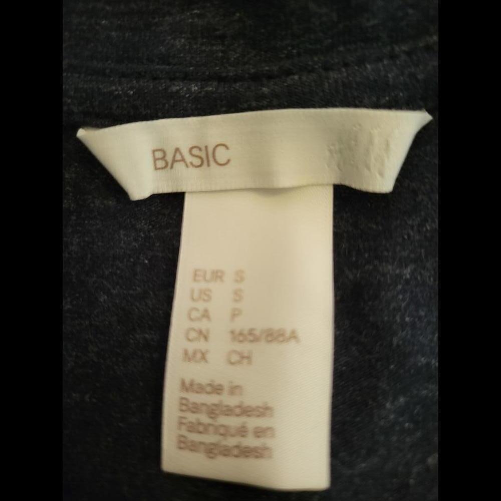 H&M small heathered blue basic knee length tee shirt dress - Picture 3 of 4